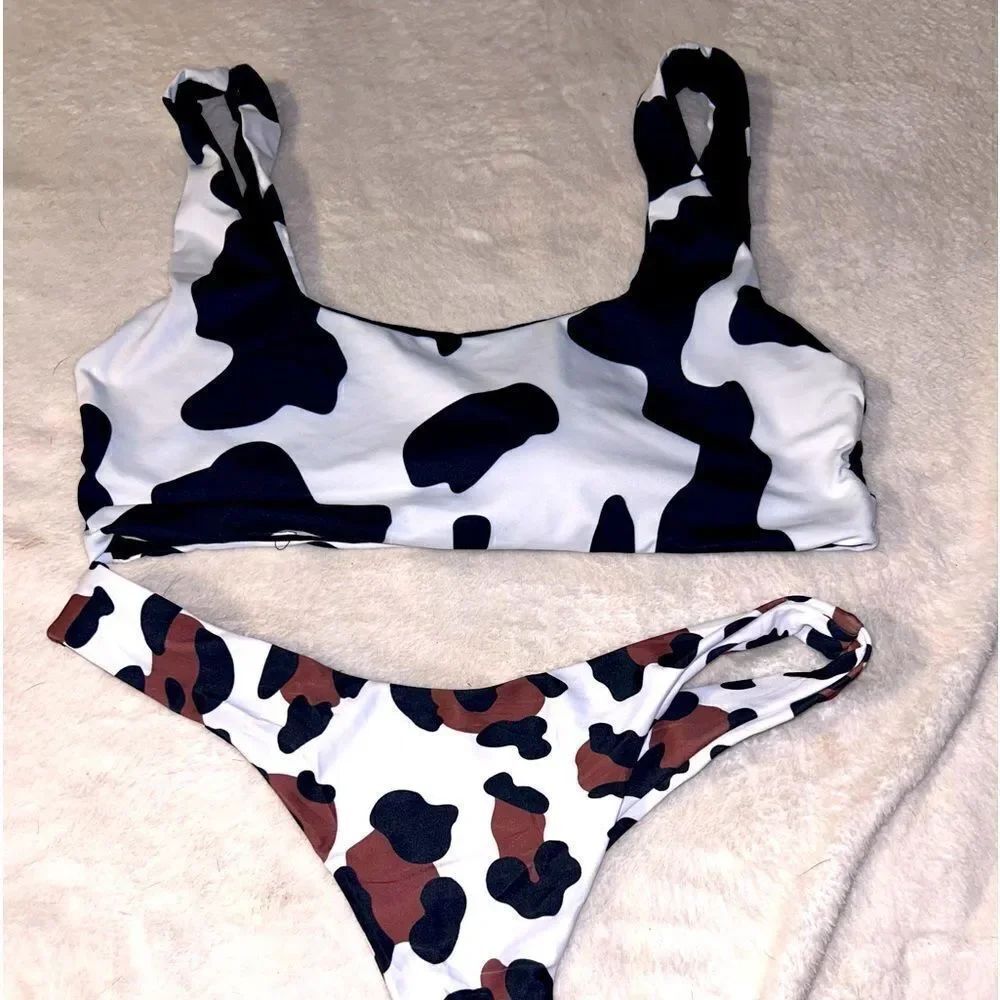 Shrub cow print bikini size small